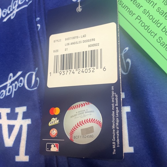 MLB - GENUINE MERCHANDISE - LA Dodgers - Pajamas - Baseball - 2T - Picture 14 of 16